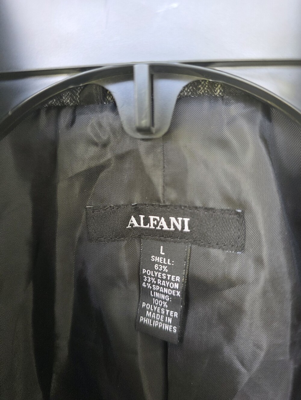 NWT Alfani $139.50 Gray Textured Sport Coat Jacket Large Modern Stretch Blazer - Picture 6 of 12